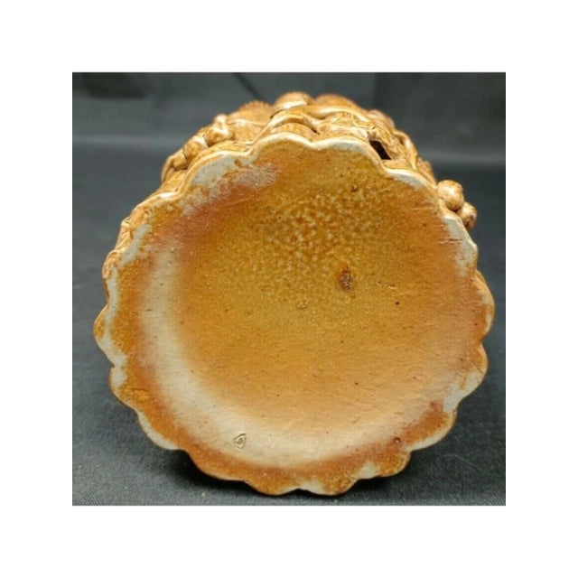 Small Mid 20th Century Terra Cotta Flower Pot With Vineyard Design For Sale - Image 9 of 12