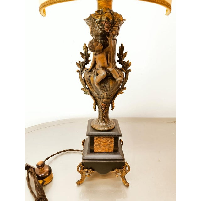 Ancient Lamp with Parchment Fan For Sale - Image 11 of 18