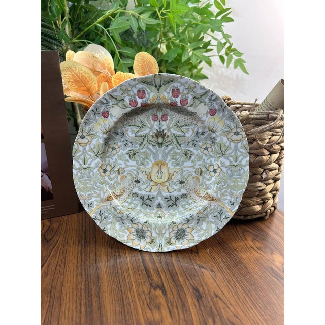 Spodes Ceramic Dinner Plate With Floral and Botanical Patterns - Set of 4 For Sale In Los Angeles - Image 6 of 8