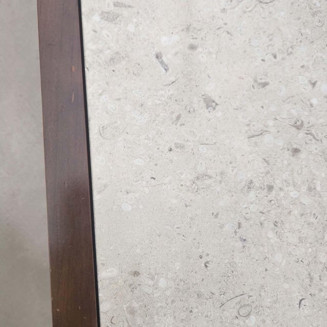 1960s Mid-Century Modern Bassett Walnut/Marble Coffee Table & Step End Table-2 Piece Set For Sale - Image 5 of 12