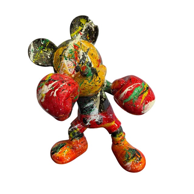 Silvio Formichetti, Boxing Mickey Mouse, 21st Century, Epoxy Resin For Sale - Image 12 of 12