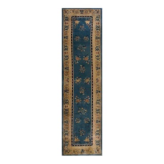 1920s Antique Chinese Peking Rug 3' 0'' X 11' 3" For Sale