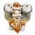 Mid 20th Century Large Scale Mid-Century Italian Majolica Camel Figural Centerpiece With Chinoiserie Floral Covered Jars For Sale - Image 5 of 11
