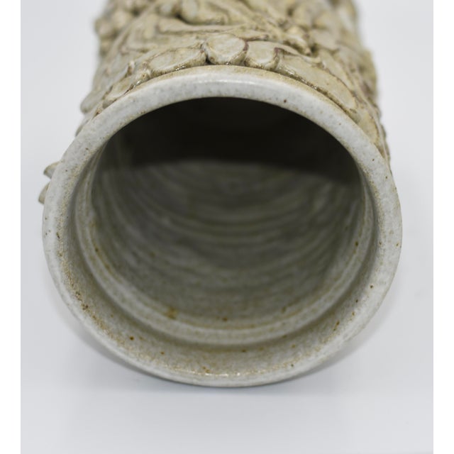 Ceramic 1970s Handmade Sculpture Studio Art Pottery Gres Glazed Brutalist Vase For Sale - Image 7 of 7