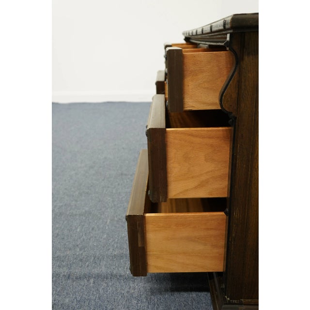 Brown Stanley Furniture Ranchero Collection Rustic Southwestern Oak 64" Triple Dresser 2955-05 For Sale - Image 8 of 13
