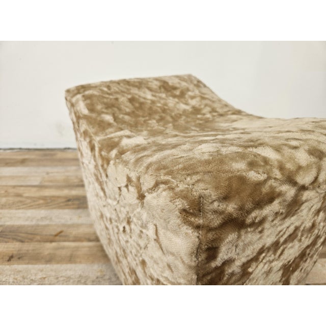 Brown Vintage Upholstered Wooden Ottoman, 1950s For Sale - Image 8 of 14