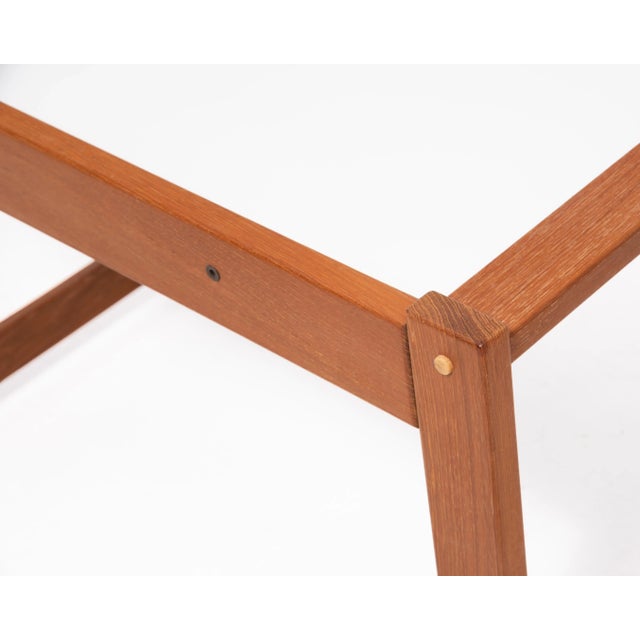 Convertible Danish Teak Coffee Side Writing Snack Table Writing Desk Unmarked 1970s For Sale - Image 11 of 12