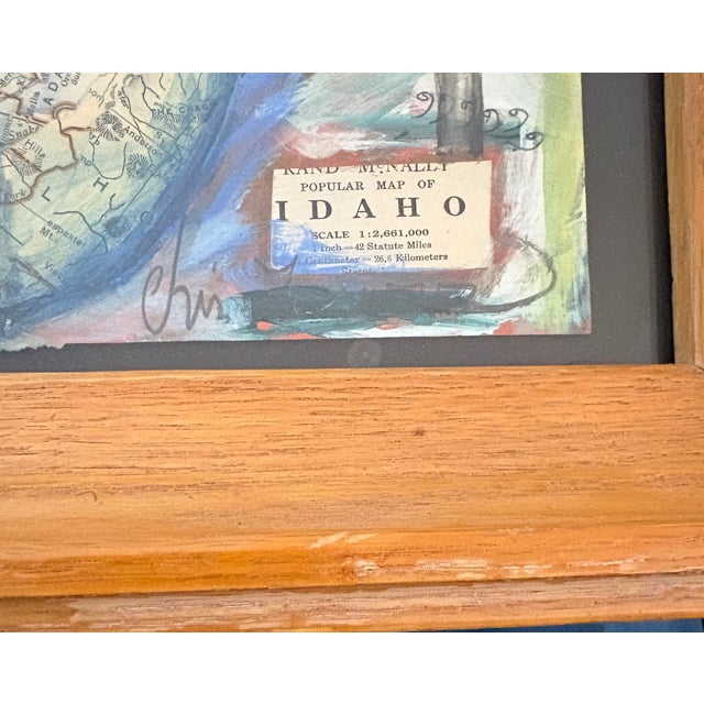 2009 Nola Artist Chris Lawson Original Outsider Art in Vintage Frame For Sale - Image 4 of 4