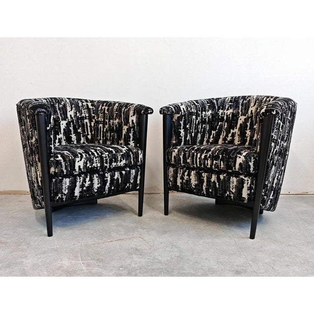 Set of Art Deco Lounge Chairs with Textured Fabric, 1950s For Sale - Image 6 of 17