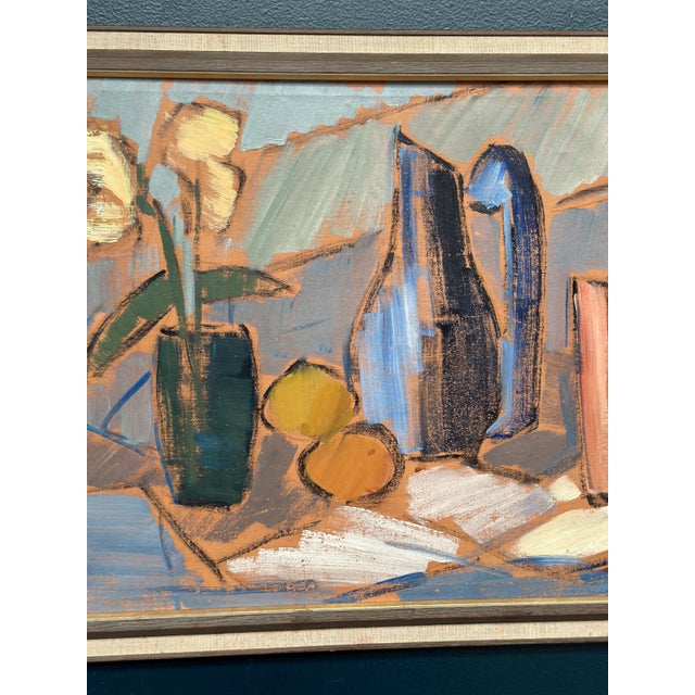 Gösta Falck, Tabletop, 1960s, Oil on Canvas, Framed For Sale - Image 4 of 18