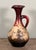Rustic European Hand Thrown Red and Black Studio Pottery Pitcher Vase With Rustic Glaze For Sale - Image 3 of 7