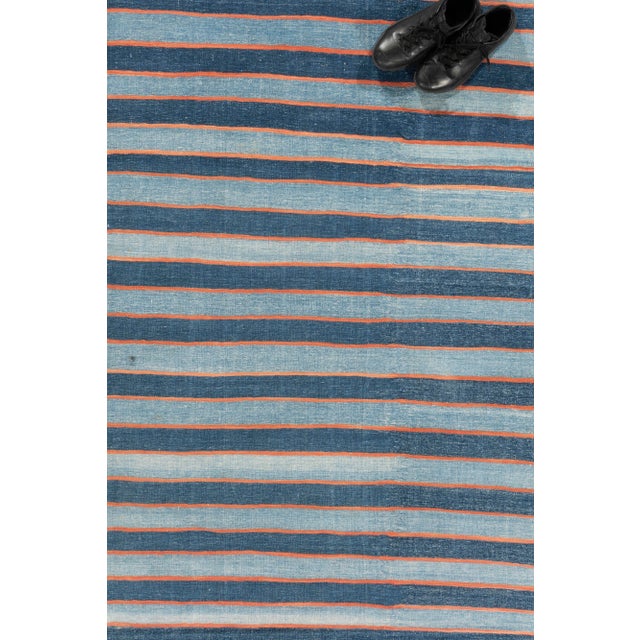 Textile Antique Indian Dhurrie Rug 12ft 1in X 23ft 10in For Sale - Image 7 of 15