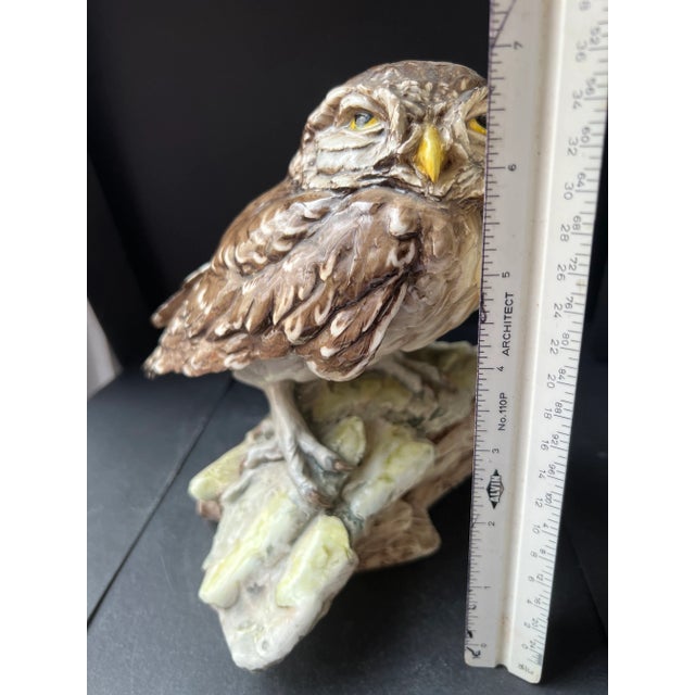 Vintage Mid 20th Century Giuseppe Tagliariol Italian Owl Sculpture Figurine Ceramic For Sale In Washington DC - Image 6 of 13