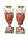 Antique French Sevres Style Hand Painted Porcelain and Brass Electrified Urns Table Lamps - Pair For Sale - Image 4 of 7