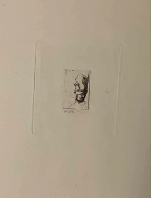 Charles Amand Durand after Rembrandt, Head of a Man in a High Cap, Engraving, 19th Century