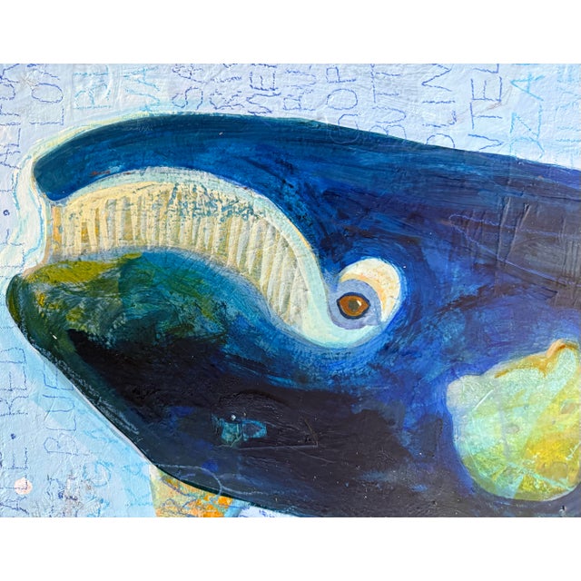 This painting of the Right Whale symbolizes all the endangered species of North America. Although I could not fit them...