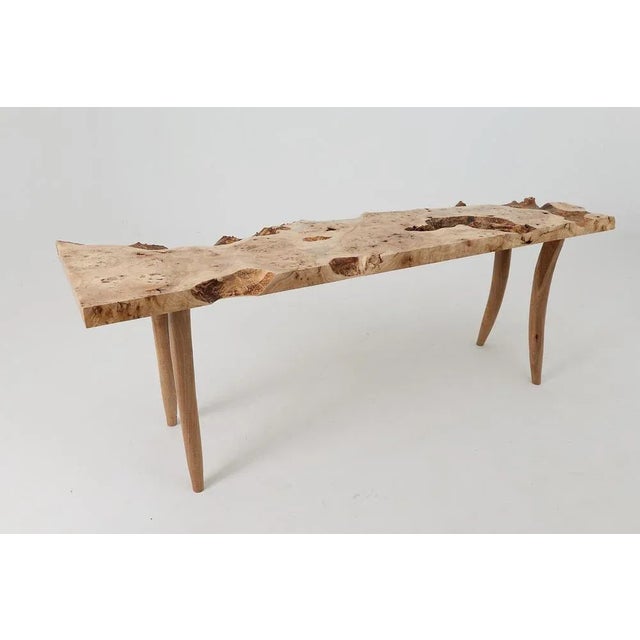 Burl Wooden Console Table by Logniture For Sale - Image 12 of 18