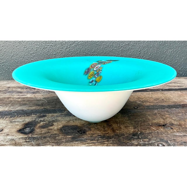 Glass Vintage Italian Murano Glass Bowl For Sale - Image 7 of 12