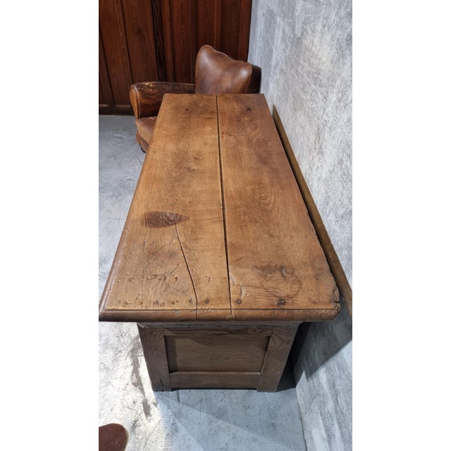 Antique French Farmers Bakery Cabinet in Oak For Sale - Image 11 of 18
