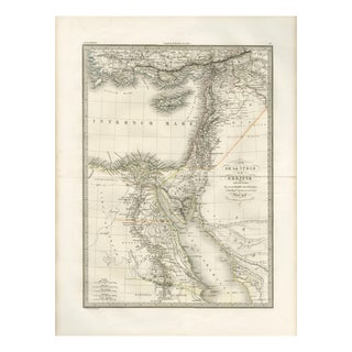 Antique Map of Syria, Egypt and the Nile Delta by Lapie, 1838 For Sale