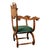 Late 19th Century Antique Renaissance Revival Carved Walnut Green Man Savonarola Chair Circa 1890 For Sale - Image 5 of 17