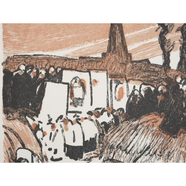Early 20th Century Mathurin Meheut, Brittany, The Procession, 1937, Engraving For Sale - Image 5 of 6