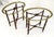 Pair Oval Brass Gallery Glass Top Faux Bamboo Bases End Side Tables Stands MINT For Sale - Image 14 of 16