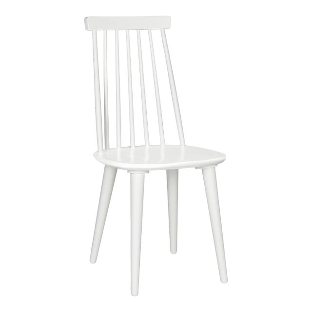 17''H White Spindle Side Chair - a Pair For Sale