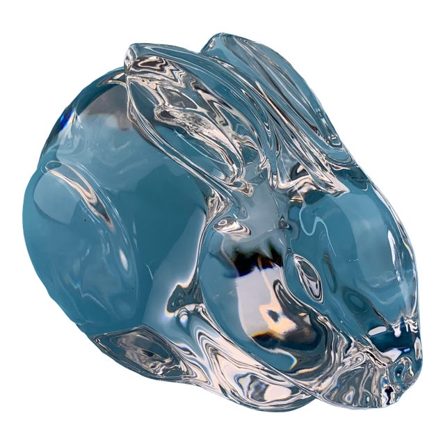 Vintage Val St. Lambert Crystal Rabbit For Sale