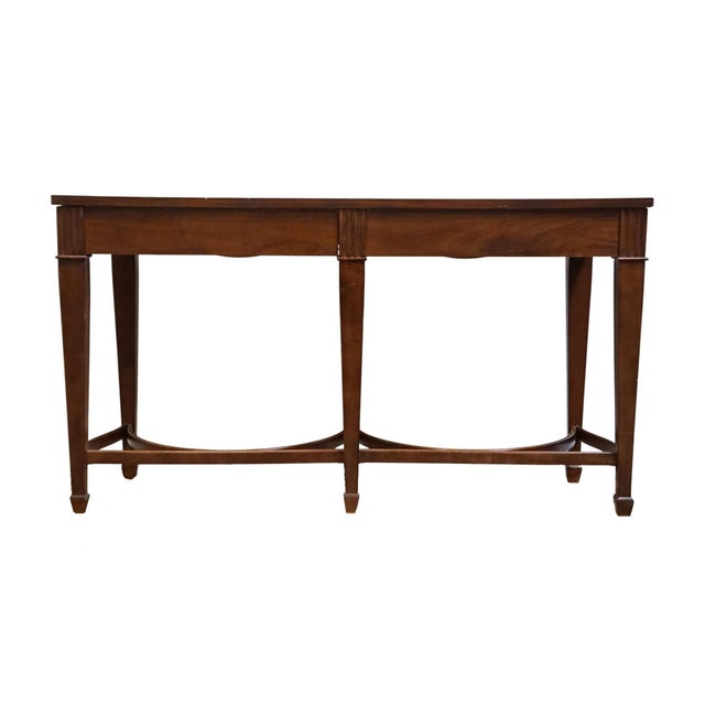 Broyhill Furniture 100th Anniversary Collection Flame Mahogany Duncan Phyfe Style 62" Console / Sofa Table For Sale - Image 11 of 12