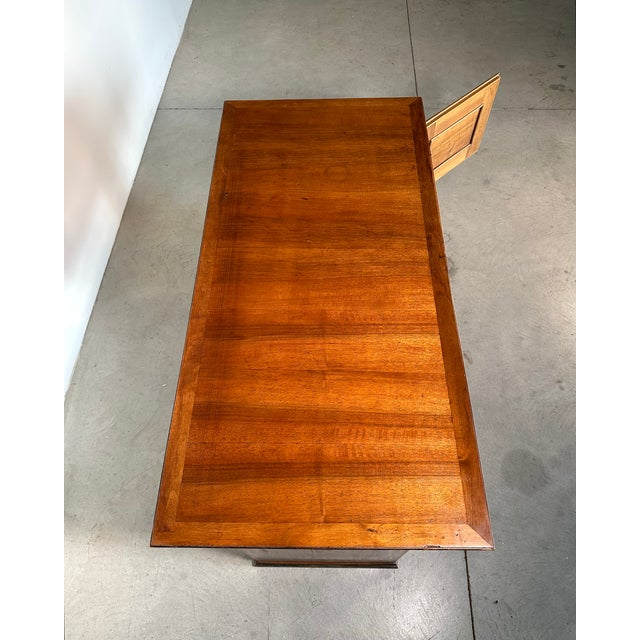 Art Deco Walnut Desk, 1940s For Sale - Image 6 of 15