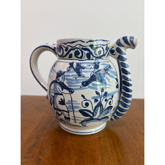 Vintage Oud Delft Colonial Williamsburg Posset Pot Mixing Jug Holland C50 For Sale - Image 12 of 13