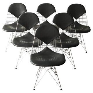 Bikini Wire Frame Chairs by Charles and Ray Eames for Vitra, 1980s, Set of 6 For Sale