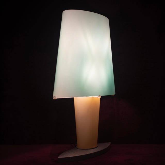Glass Italian Model 2850 Colored Glass Table Lamp by Daniela Puppa for Fontana Arte, 1991 For Sale - Image 7 of 18