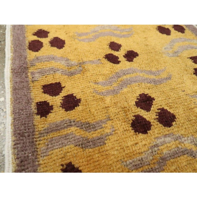 Art Deco Galerie Shabab Collection Mid-20th Century Turkish Art Deco Rug For Sale - Image 3 of 7
