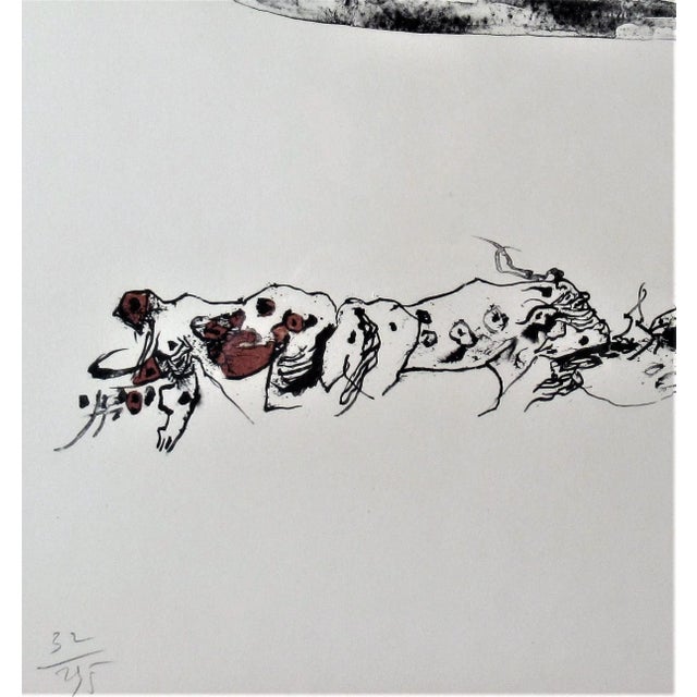 Printmaking Materials Hoi Lebadang, Horses #V, c.1974 For Sale - Image 7 of 9