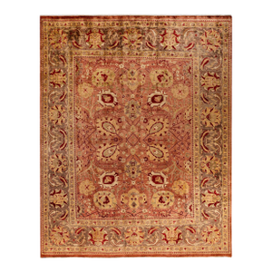 Ottoman, One-of-a-Kind Hand-Knotted Area Rug - Red, 8' 1" x 9' 10"
