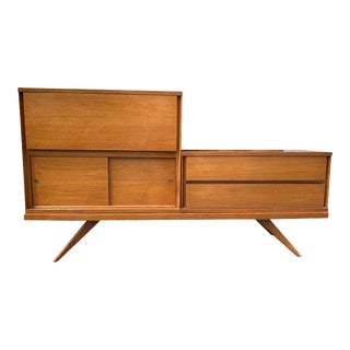 1960s Mid Century Modern Three Piece Dry Bar Cabinet For Sale