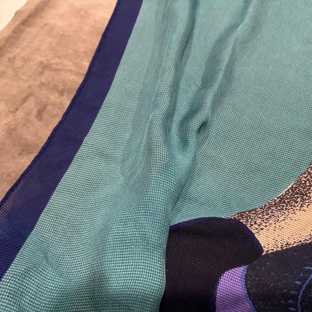 1980s Iconic Illustrated Scarf by Franco Moschino For Sale - Image 6 of 16