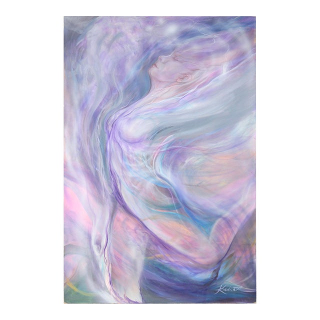 The Cosmic Dance - Visionary Figurative Nude Composition in Acrylic on Masonite by Kimberlee Kuwica For Sale