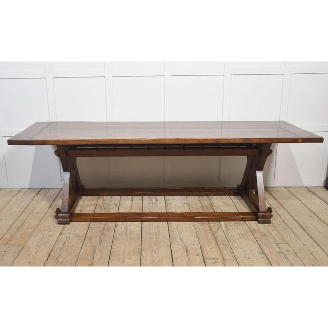 Wood Oak Refectory Table, 1890s For Sale - Image 7 of 12