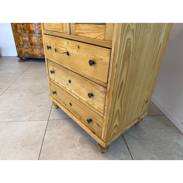 Rustic Farmhouse Cupboard in Spruce Wood For Sale - Image 6 of 14