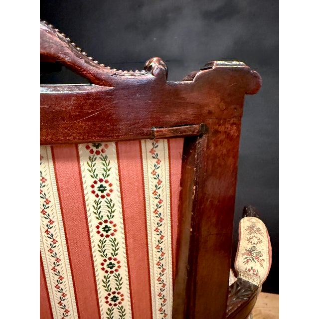 Pair of 18th Century Period French Louis XVI Walnut Armchairs For Sale - Image 14 of 17