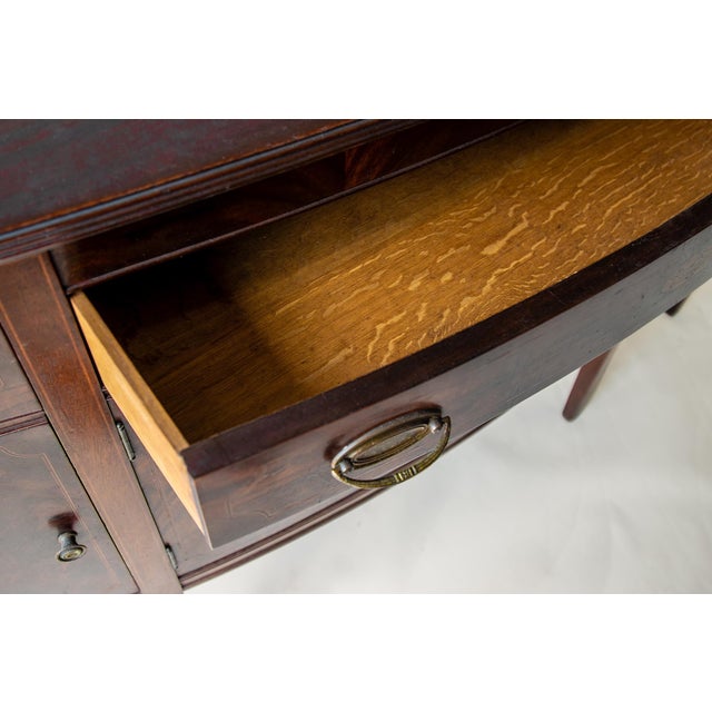1900-1909 Williams- Kemp Flame Mahogany Federalist Hepplewhite- Sideboard For Sale In Oklahoma City - Image 6 of 6