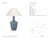 Barbara Barry by Visual Comfort Signature Paros 31" Table Lamp in Polar Blue Crackle with Linen Flare Shade Designer:...