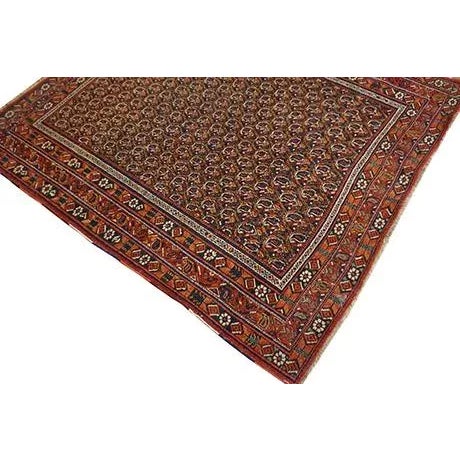 Wine Antique Persian Afshar Rug For Sale - Image 8 of 9