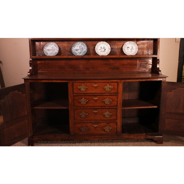 English Oak Dresser with Plate Rack, Early 18th Century For Sale - Image 10 of 13