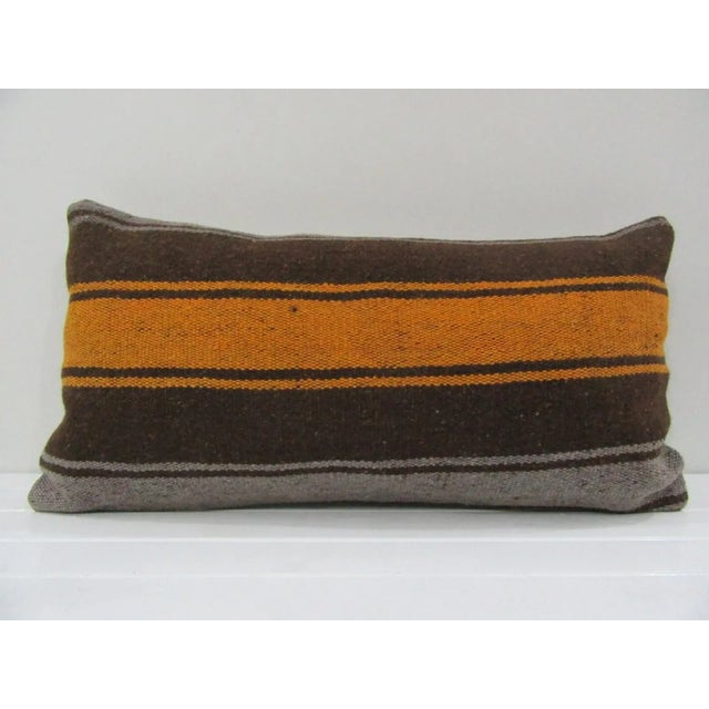 Striped Turkish Kilim Pillow Cover For Sale - Image 4 of 4