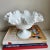 Vintage Fenton Hobnail Ruffled Rim Milk Glass Pedestal Bowl. Excellent condition! Specs: 6.75" tall x 9" wide