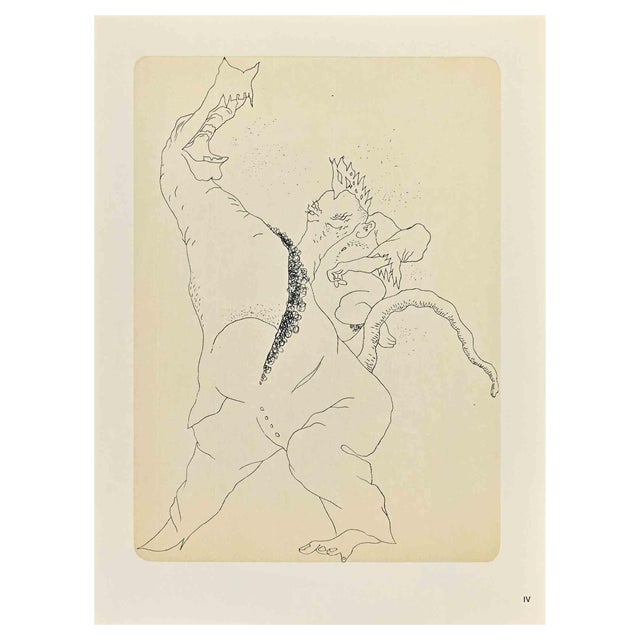 Emmanuel Peillet, Creature, Phototype Print, 1970s For Sale